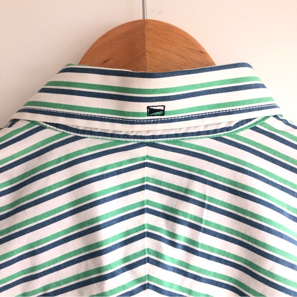 M&S BLUE HARBOUR Regular Fit striped button down dress shirt Sz M - Picture 7 of 12